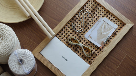 LET BE Macrame supplies with cord s ring tape measure wood stick