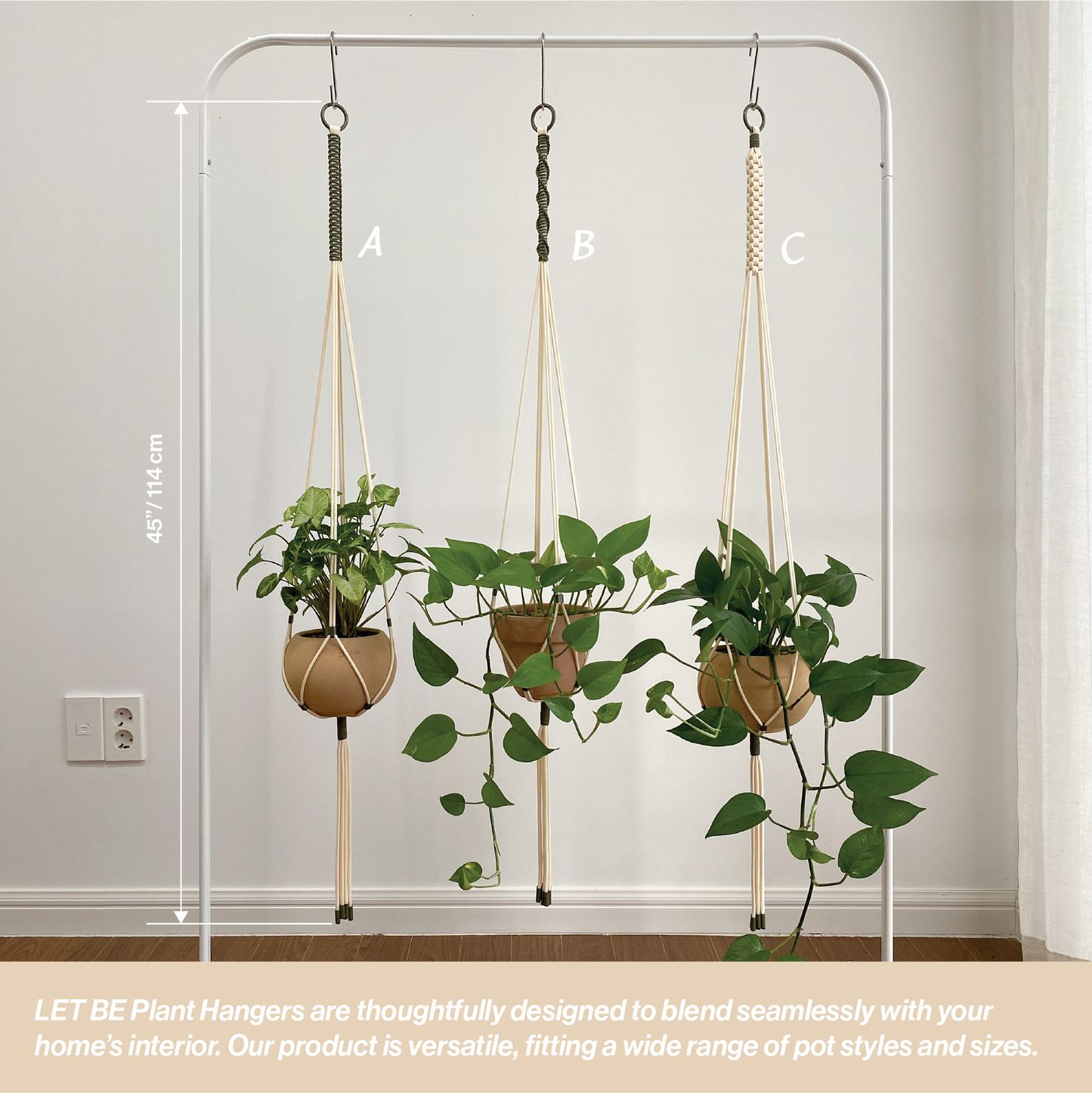 make your own macrame plant hanger kit LET BE Macrame Kits for Beginners 3 Set of Plant Hangers DIY Kit(Ivory – LETBE SHOP