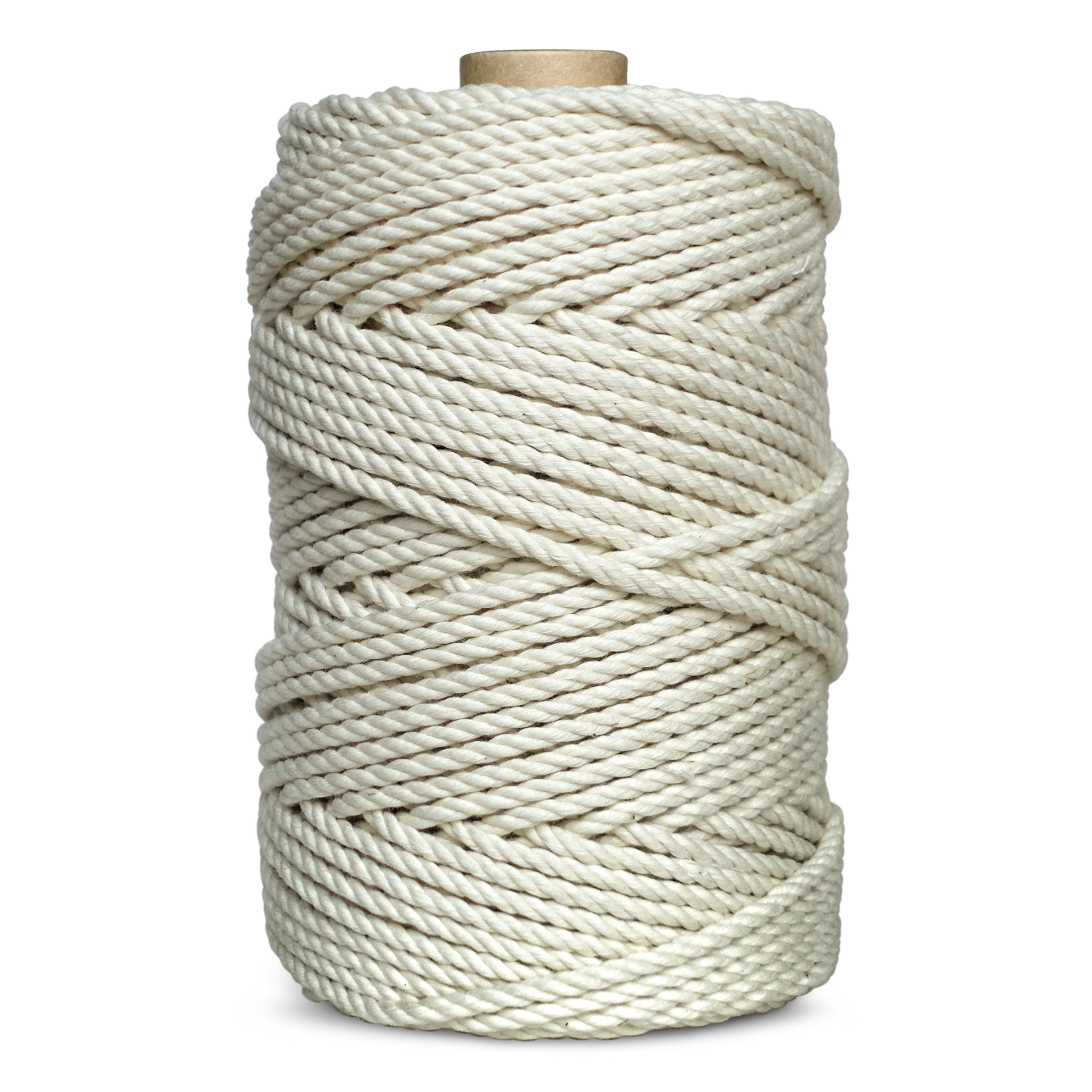 LET BE Macrame Cord 4mm x 110Yards, Easy Tutorial Videos, Premium Single  Strand Cotton Blend Cord Natural Color for Wall Decor, Wall Hanging Plant  and